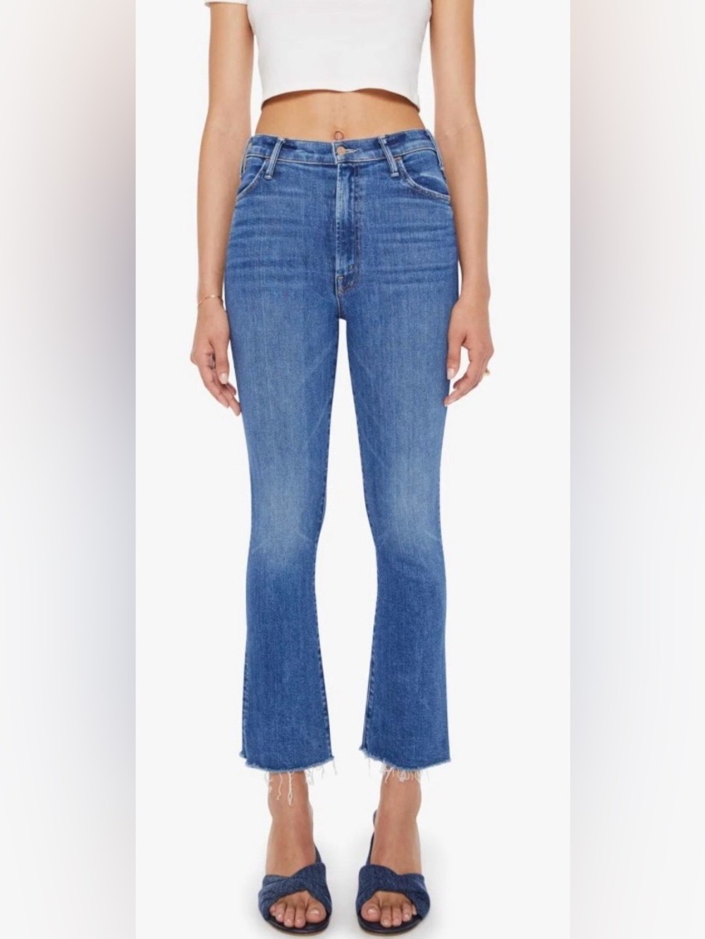 ✨MOTHER The Hustler High Rise Ankle Fray Jeans | Layover | Size 27 - Picture 3 of 15